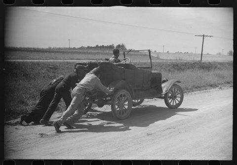 Negro youngsters and their Model "T" near Pacolet, South Carolina