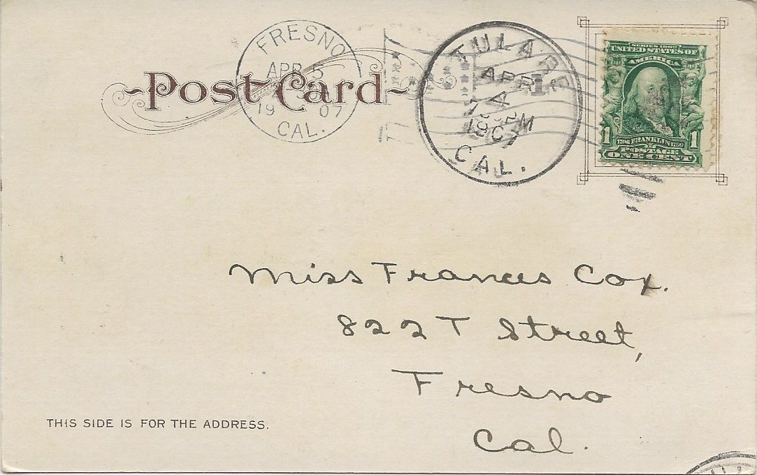 Santa Fe R.R. Depot, Tulare, California (back)