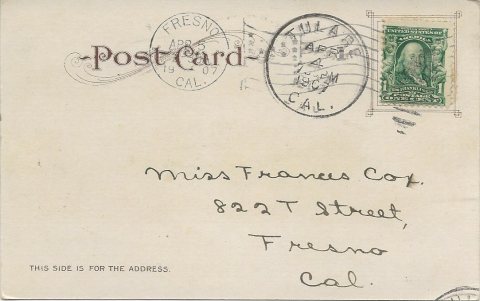 Santa Fe R.R. Depot, Tulare, California (back)