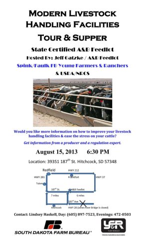 Feedlot Tour August 15, 2013 Poster