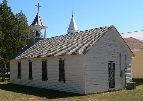 Frame building, St. Francis mission (St. Francis SD) from NW 1