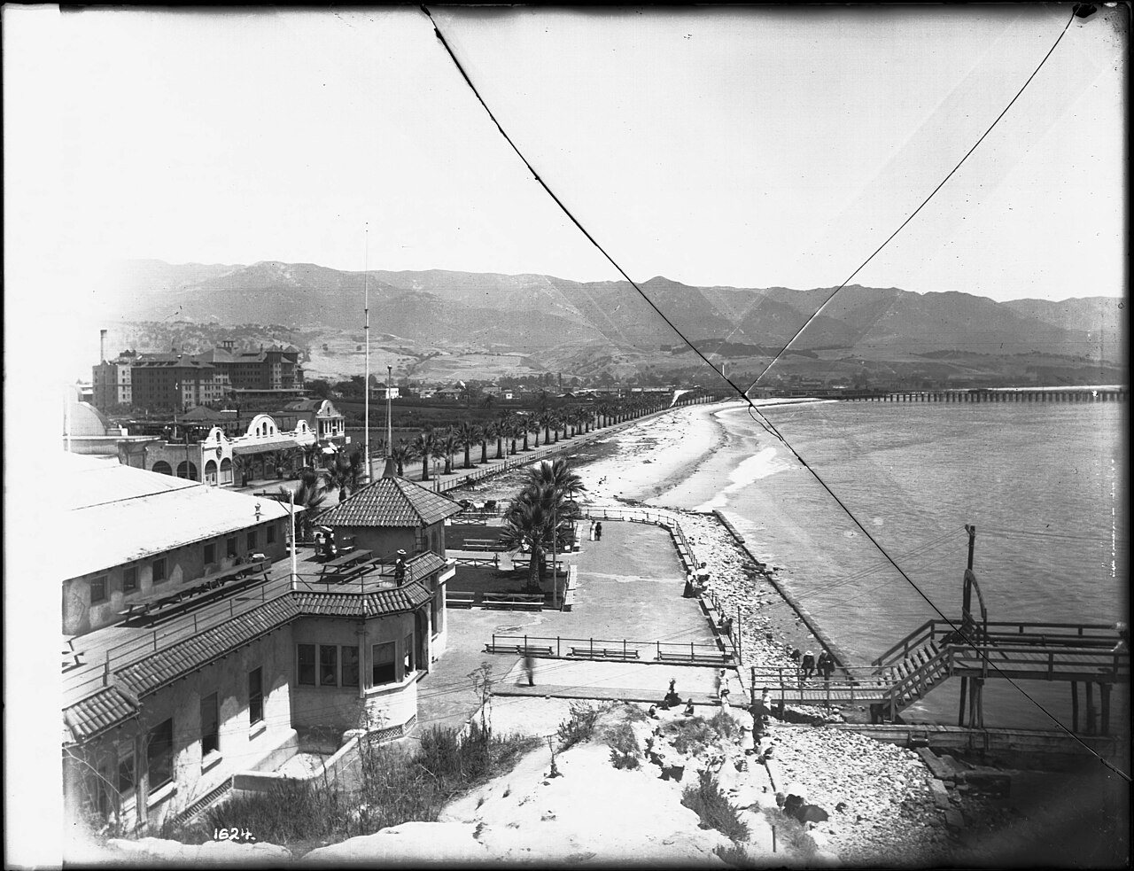 Santa Barbara Bay from the Bath House, ca.1905 (CHS-1624)