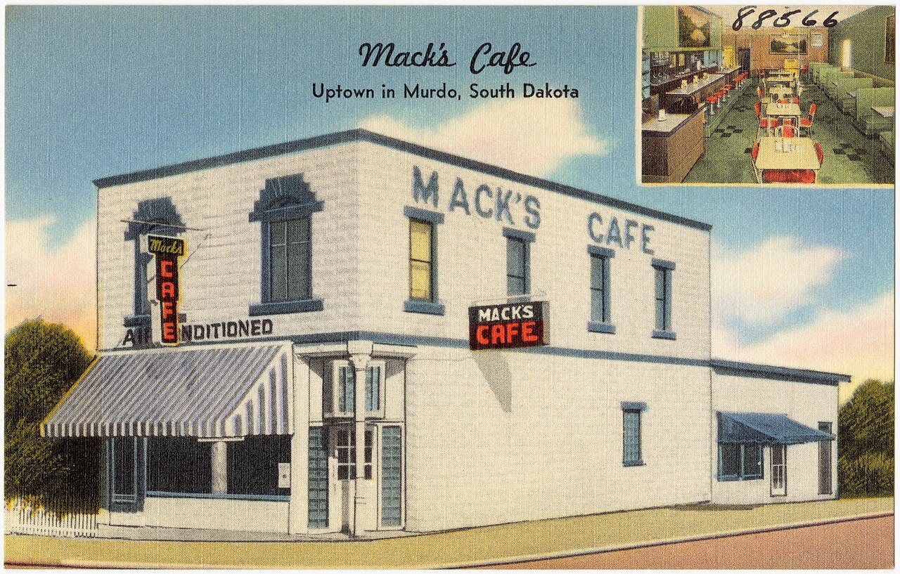 Mack's Café, uptown in Murdo, South Dakota (88566)
