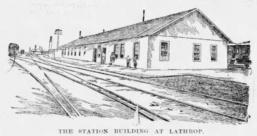 Lathrop railroad station 1889
