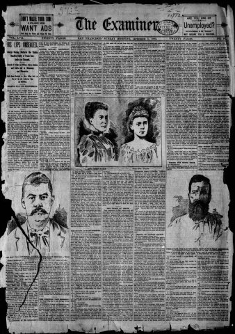 "His Lips Unsealed" George Contant's (Sontag) confession. The San Francisco Examiner Sun Oct 1 1893