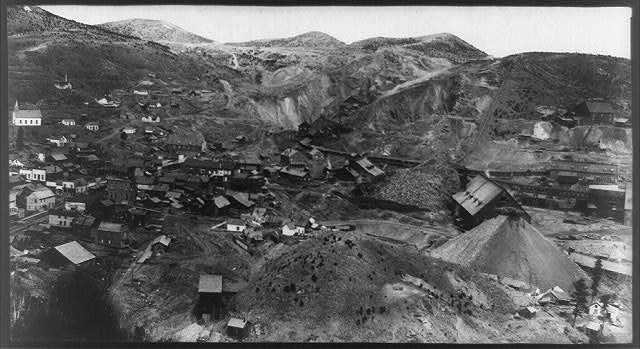 Black Hills views--View of the famous Homestake Mines and the big mining town