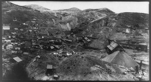 Black Hills views--View of the famous Homestake Mines and the big mining town