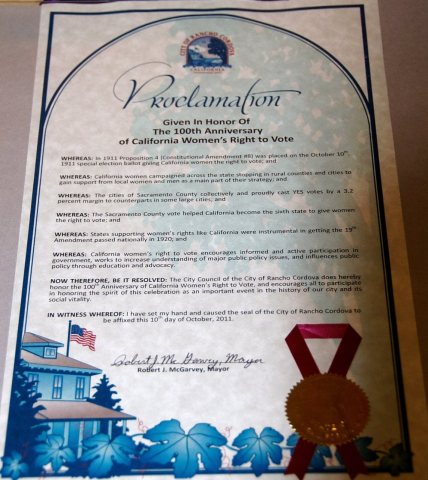 Proclamation from the City of