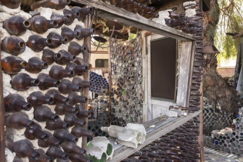 One of the unusual structures at Grandma Prisbrey's Bottle Village