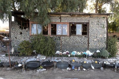 One of the unusual structures at Grandma Prisbrey's Bottle Village