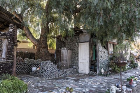 Some of the unusual structures at Grandma Prisbrey's Bottle Village
