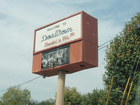 Dowelltown, Tennessee Sign October 2011