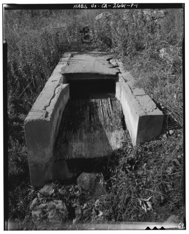 Settling basin, facing north. - Sainsevain Property, Waterworks Settling Basin, 14804 Summit Avenue, Fontana, San Berna…