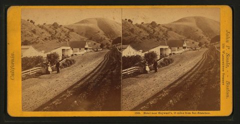 Hotel near Hayward's, 15 miles from San Francisco.Alternate Title: California, 1309