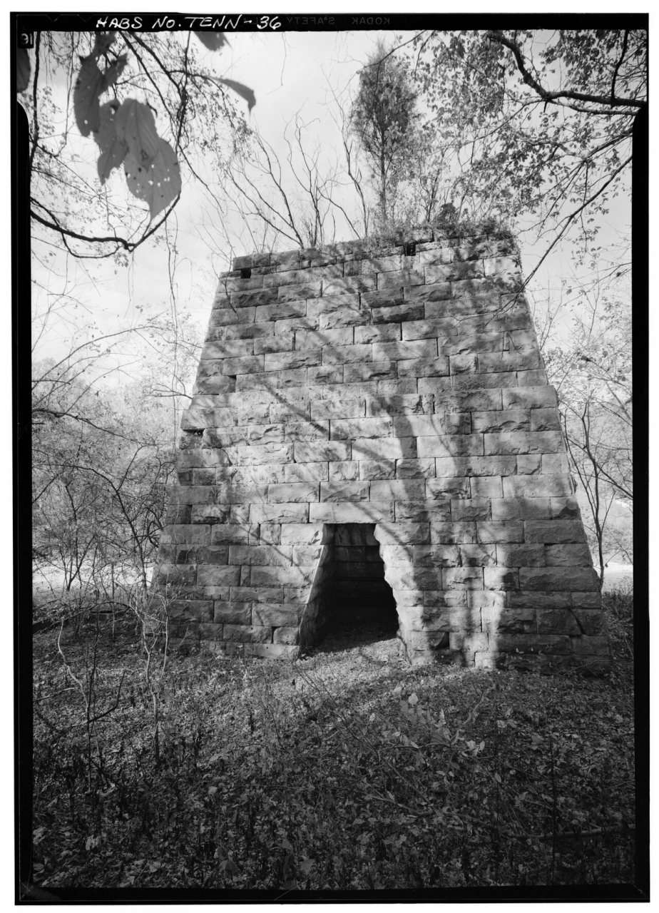 Historic American Buildings Survey, November, 1971 ELEVATION FROM SOUTH (REAR) SIDE. - Bear Spring Furance