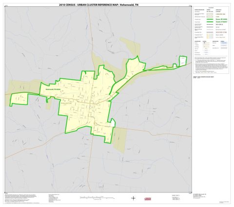 2010 Census Urban Cluster Reference Map for