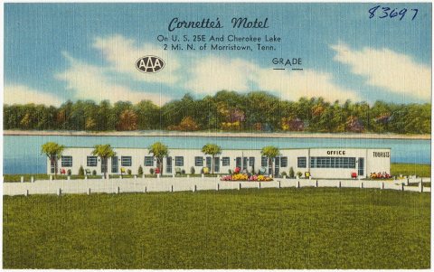 Cornette's Motel, on U.S. 25E and Cherokee Lake, 2 mi. N. of Morristown, Tenn (83697)