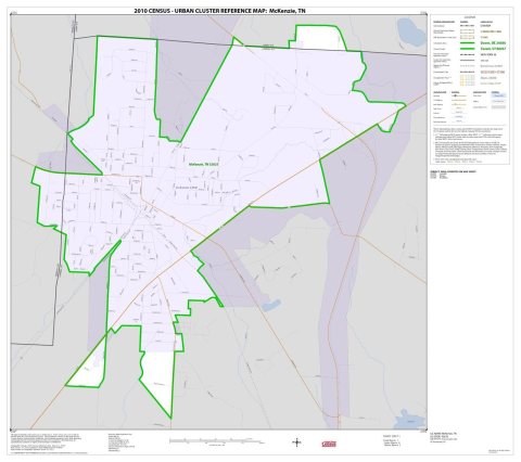 2010 Census Urban Cluster Reference Map for