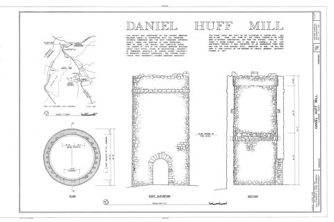 HABS TENN,13-HARRO,1- (sheet 1 of 1) - Daniel Huff Mill, Lincoln Memorial University