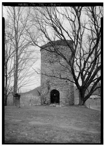 GENERAL VIEW OF TOWER AND ENVIRONS LOOKING WEST - Daniel Huff Mill, Lincoln Memorial University