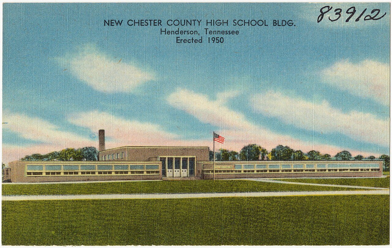 New Chester County High School Bldg., Henderson, Tennessee, erected 1950 (83912)