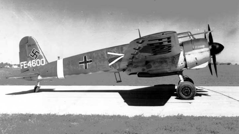 Captured Hs 129B at Freeman Field 1946 (side)