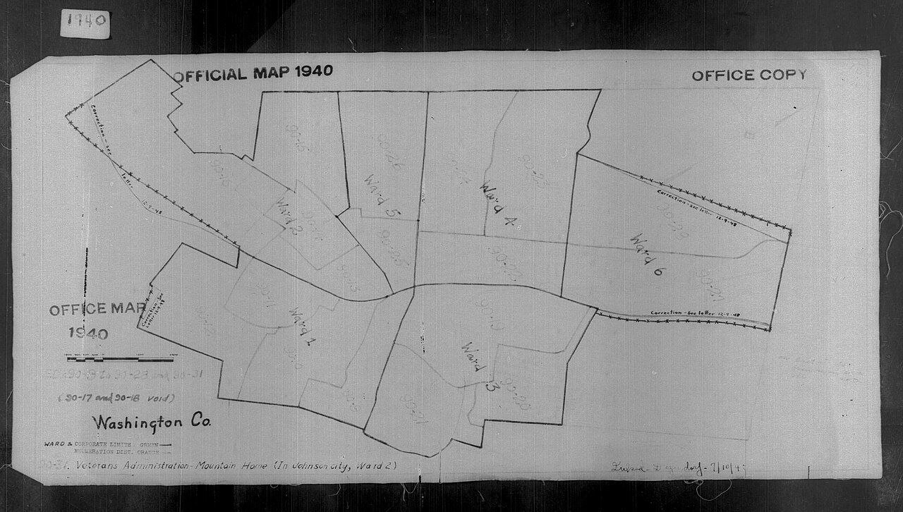 1940 Census Enumeration District Maps - Tennessee - Washington County - Johnson City - ED 90-9 - ED 90-31