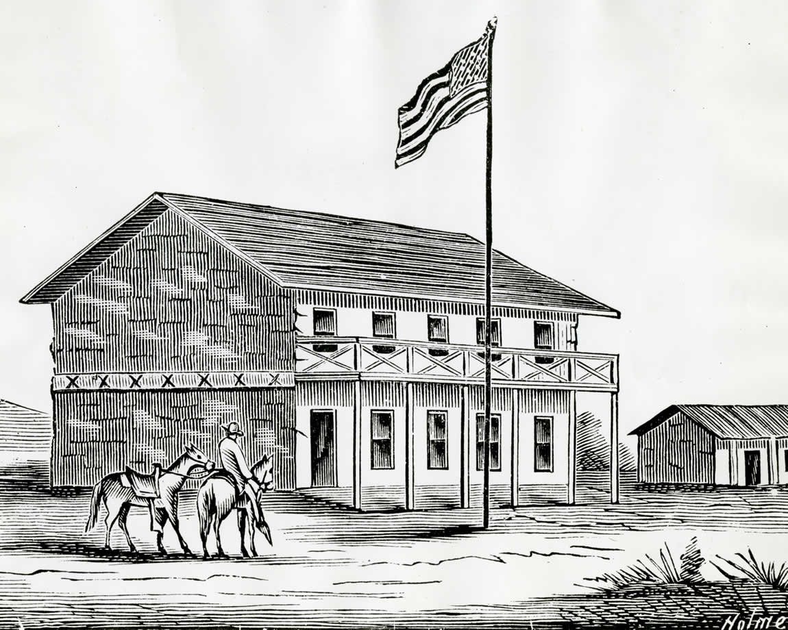California's first state capitol in San José (c. 1850)