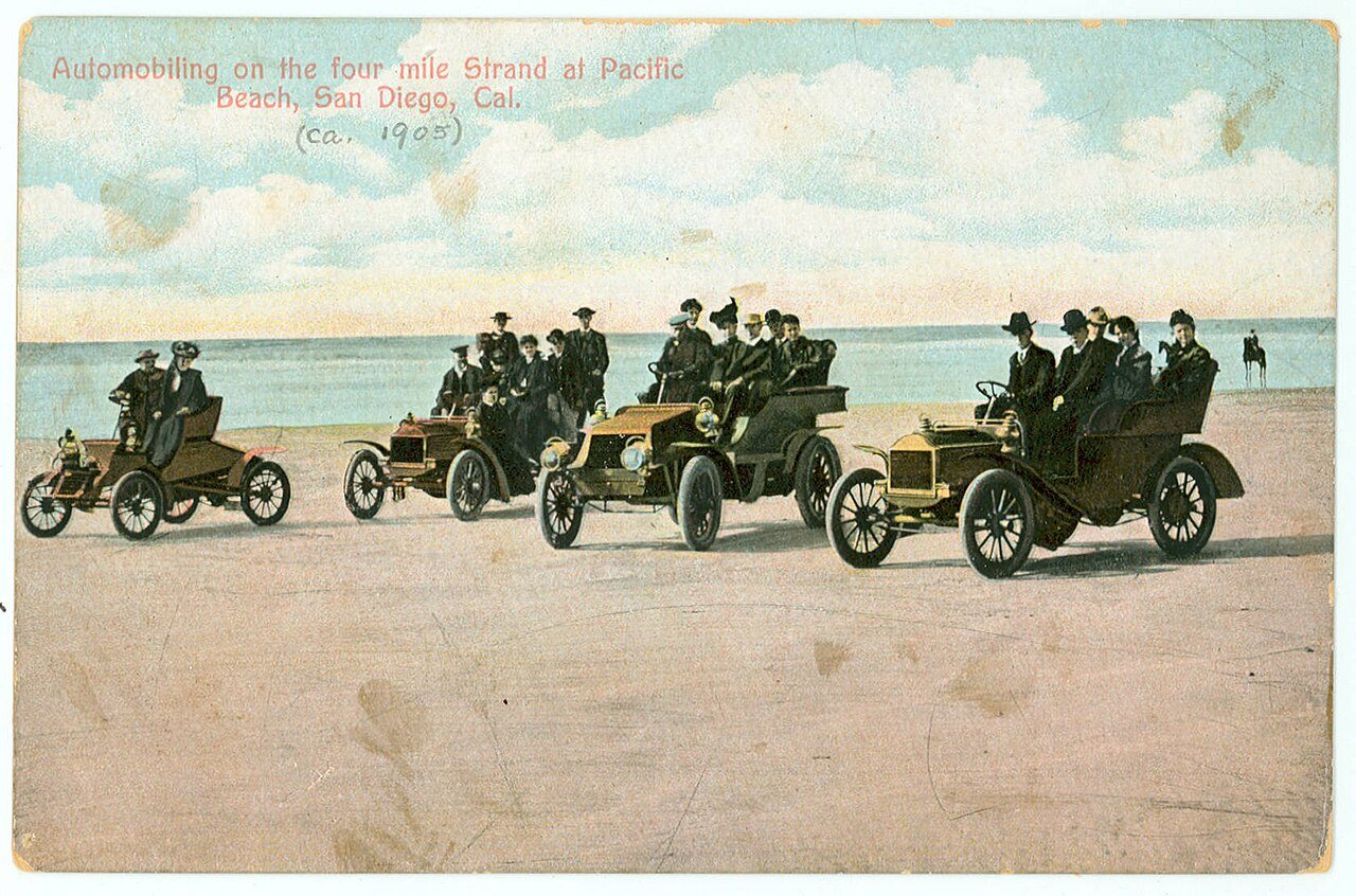 Automobiling Strand of Pacific Beach