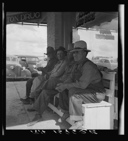 Anton Texas dustbowl downtown in 1937 by Dorothea Lange