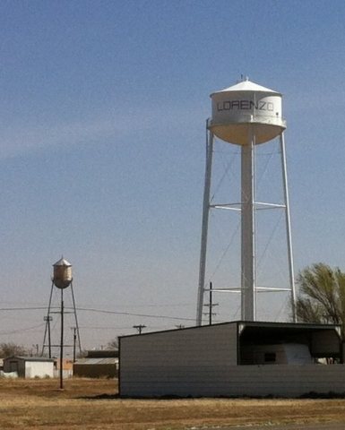 Lorenzo Texas water towers