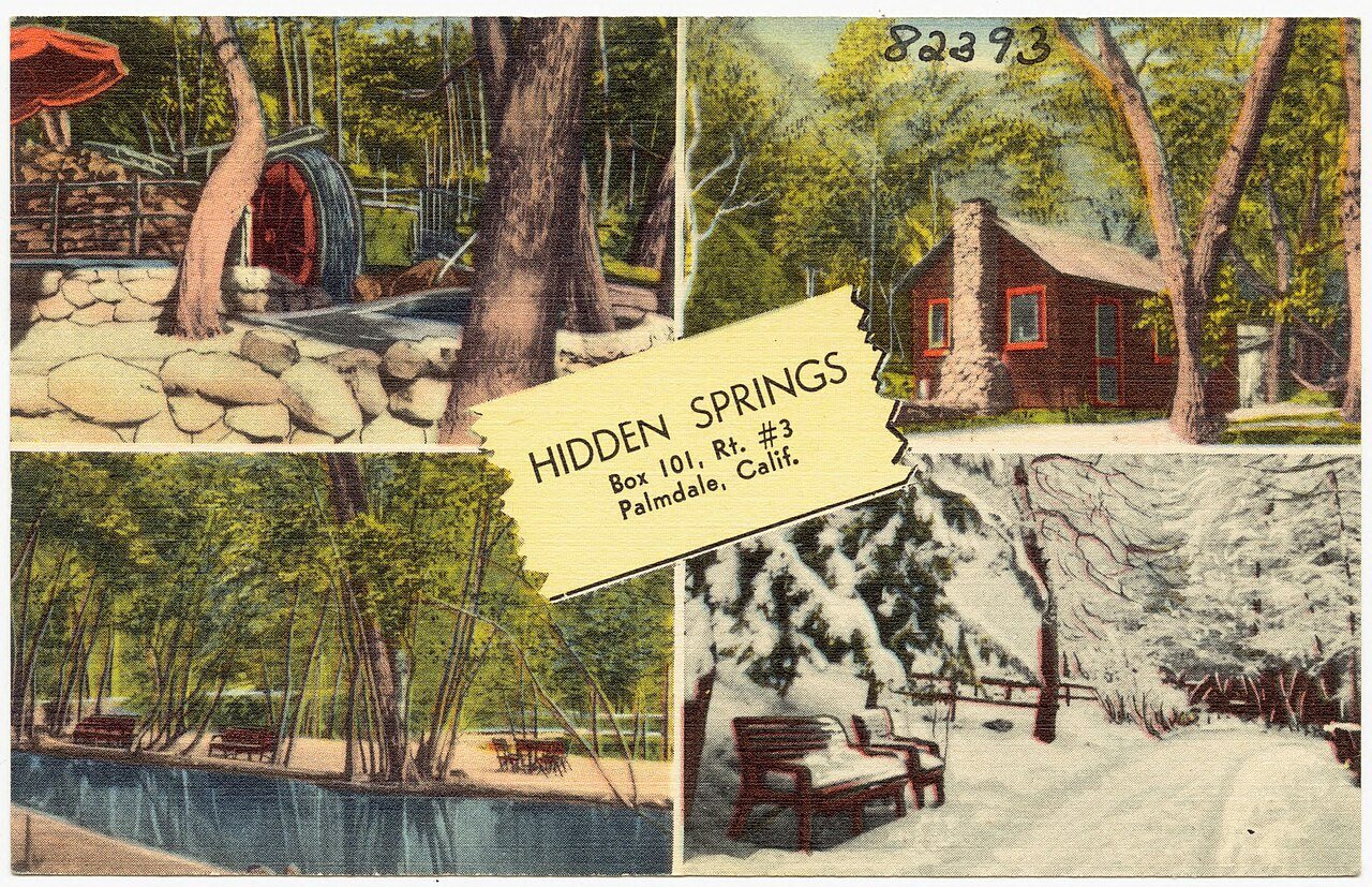 Hidden Springs, Box 101, Rt. 3, Palmdale, Calif (82393)
