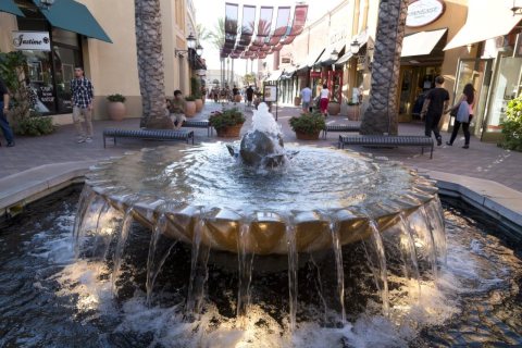 Fountain at Irvine Spectrum Center, a shopping center located in Orange County, California