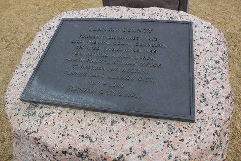 Blanco County, Johnson City, Texas Historical Marker