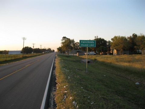 Fairchilds TX Road Sign