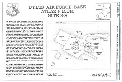 Dyess Air Force Base, Atlas F Missle Site S-8, Approximately 3 miles east of Winters, 500 feet southwest of Highway 177