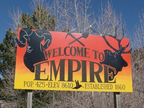 Welcome to Empire, CO sign