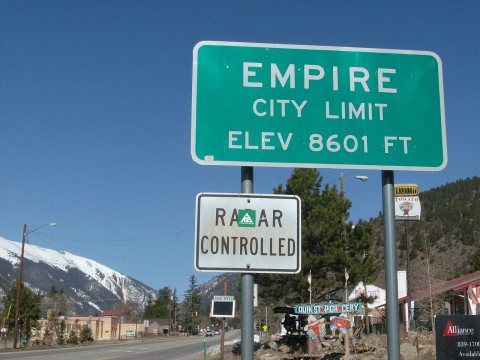 Empire City Limit sign