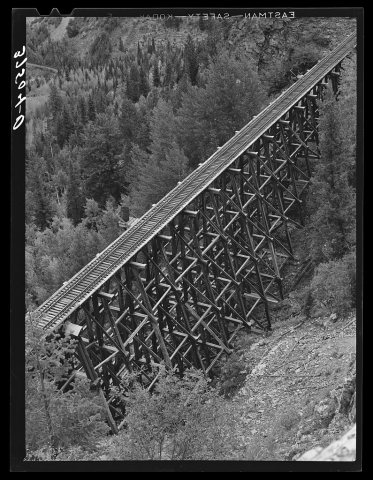 Trestle bridge near Ophir Colorado1940