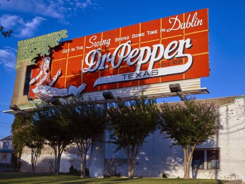 Dr Pepper advertising mural