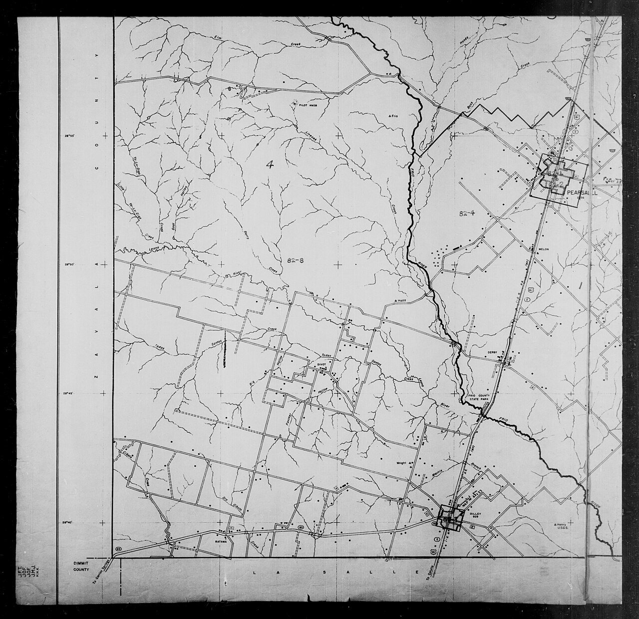 1940 Census Enumeration District Maps - Texas - Frio County - ED 82-1 - ED 82-10