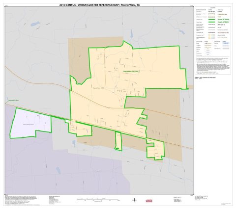 2010 Census Urban Cluster Reference Map for