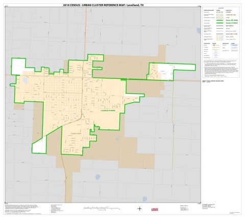 2010 Census Urban Cluster Reference Map for