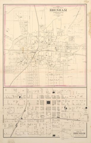 Gray's New Map of Brenham, Washington Co., Texas
