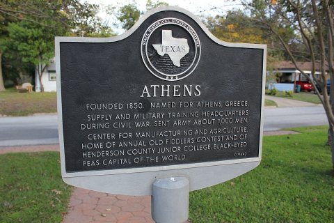 Athens, Texas Historical Marker