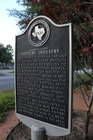 Henderson County Pottery Industry, Athens, Texas Historical Marker
