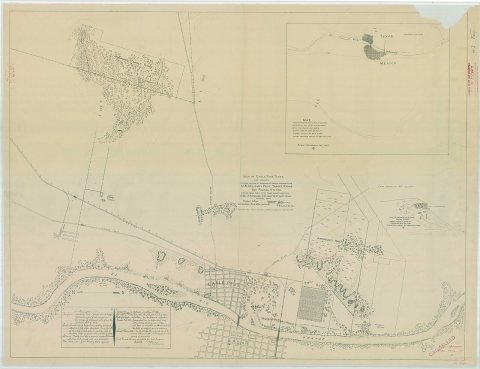 Map of Eagle Pass, Texas and Vicinity showing nature of surface at points suitable for U. S. Military Post, Target Rang…