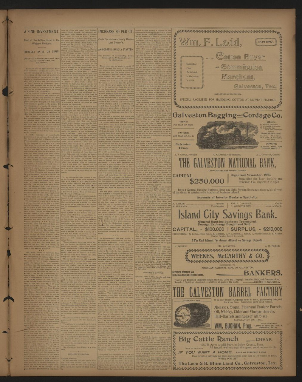 [Galveston Tribune Supplement for The Alvin Sun] (Galveston, Tex.) Friday, October 29, 1897