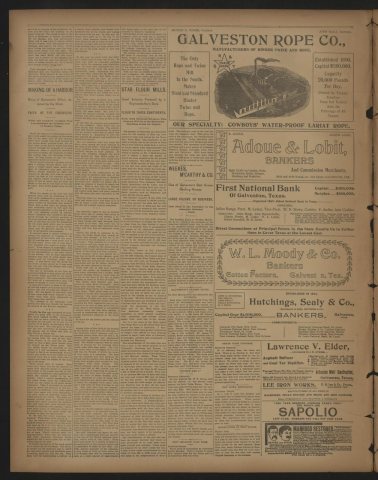 [Galveston Tribune Supplement for The Alvin Sun] (Galveston, Tex.) Friday, October 29, 1897