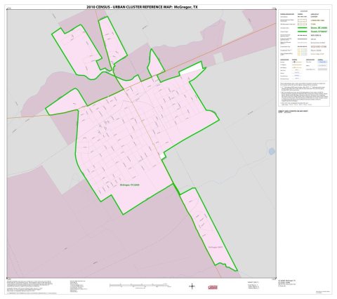 2010 Census Urban Cluster Reference Map for